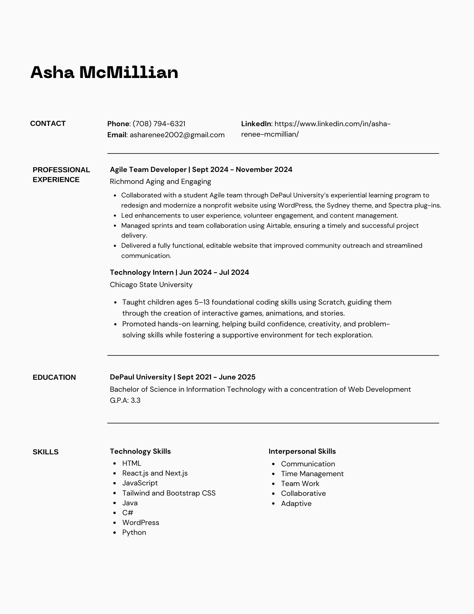 resume